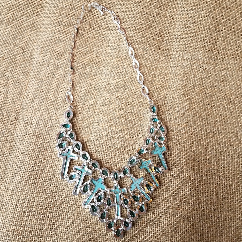 ❌SOLDSanta Rosa Turquoise Sterling Silver Necklace - Picture 6 of 8